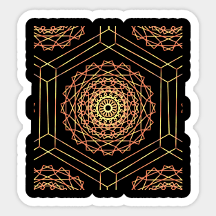 The mandala geometric essence Sticker